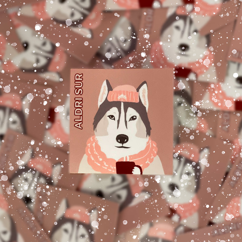 Husky Coffee Vinyl Sticker